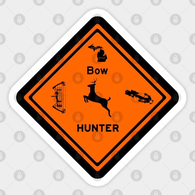 Michigan Bow Hunter Sticker by Sunrise Sales & Design